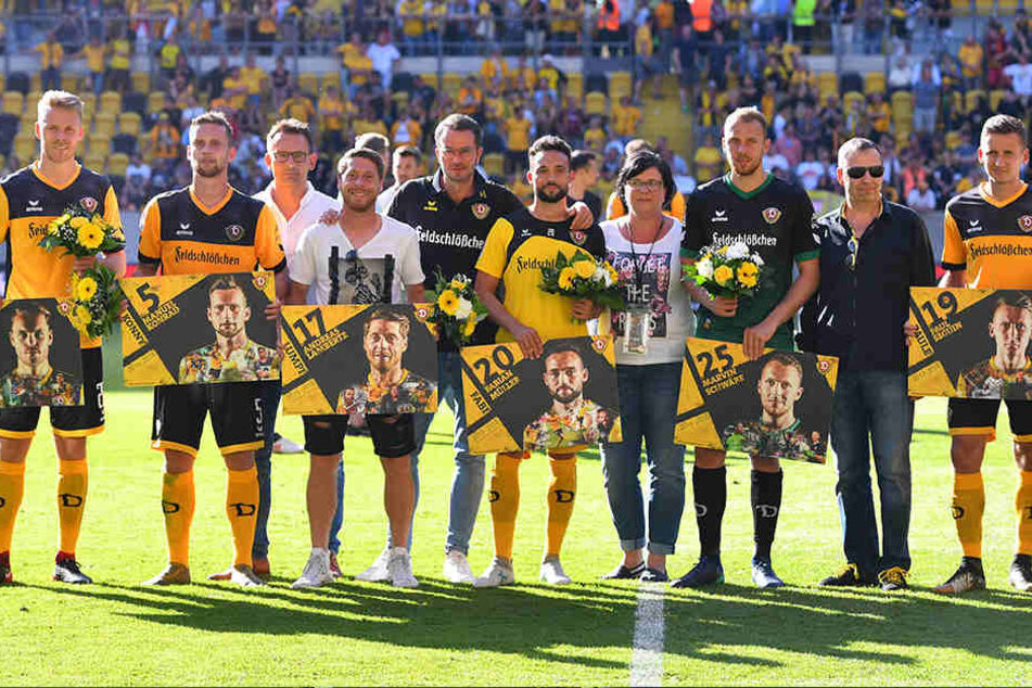 Marcel Franke, Manuel Konrad, Andreas "Lumpi" Lambertz, Fabian Müller, Marvin Schwäbe und Paul Seguin verlassen die SGD mit Ablauf der Spielzeit.