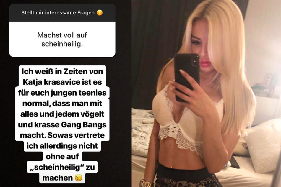 Die Montage zeigt zwei weitere Screenshots aus dem Instagram-Profil von Sabrina.