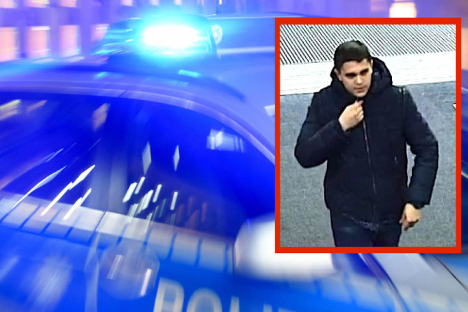 Mit diesem Bild aus einer Überwachungskamera sucht die Polizei den Computerdieb.