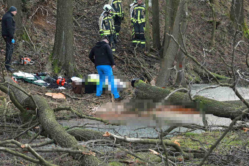 In einem Wald nahe Wilsdruff starb ein 40-Jähriger.