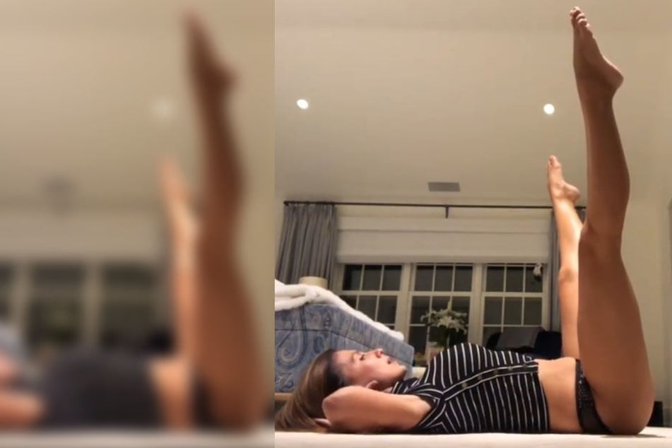 Hilaria Baldwin bringt sich nach ihrer jüngsten Geburt auch untenrum wieder in Form.