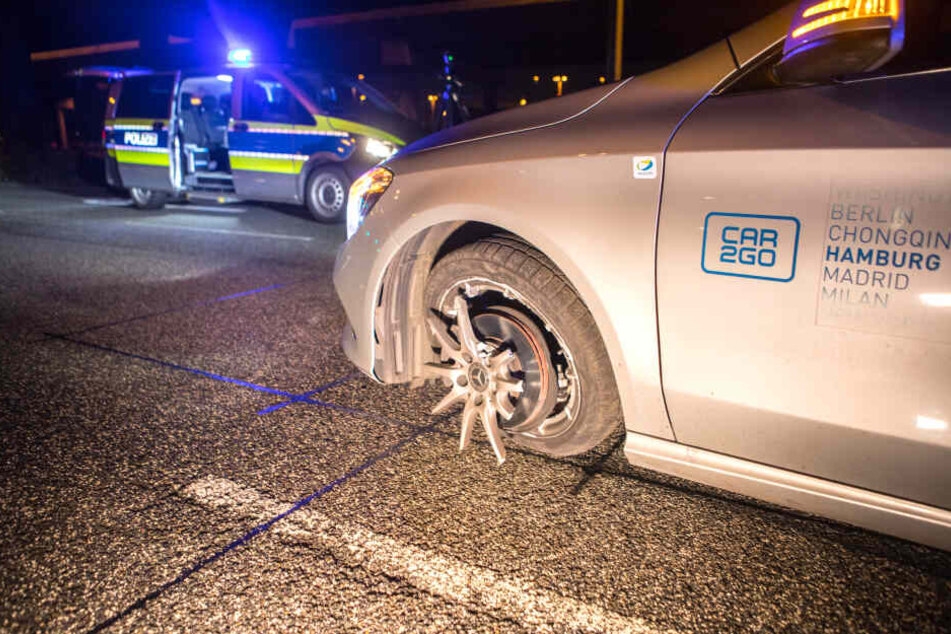 Das Car2go ist nach der Verfolgungsjagd erst einmal hin.