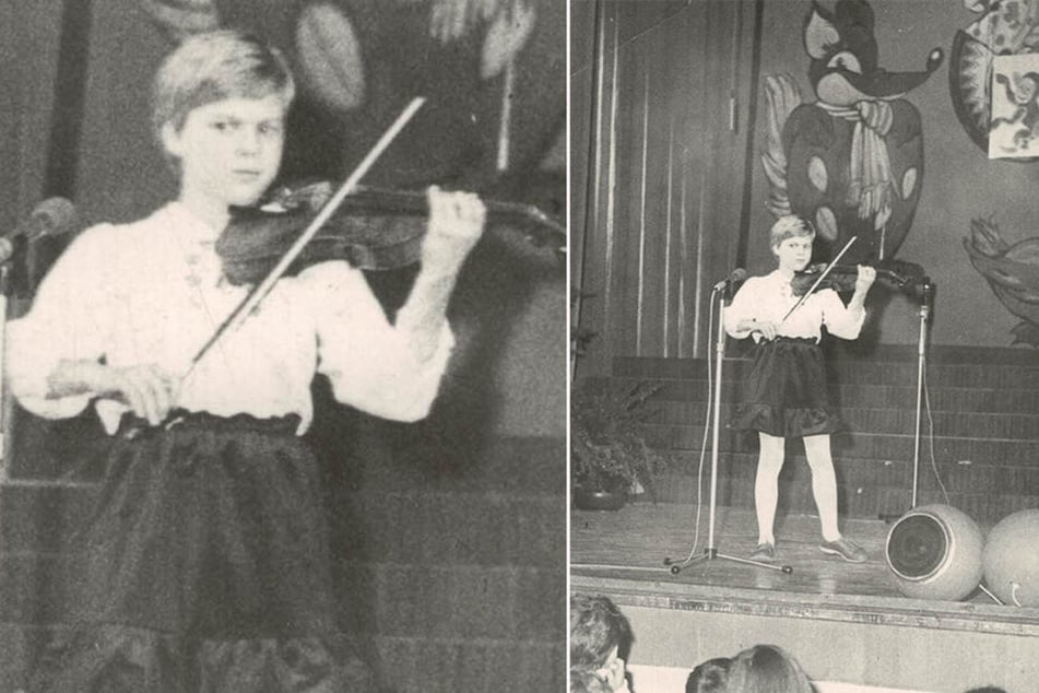Schon als Kind begeisterte Katrin Wettin mit der Geige, wie hier 1984 im Dresdner Kulturpalast.