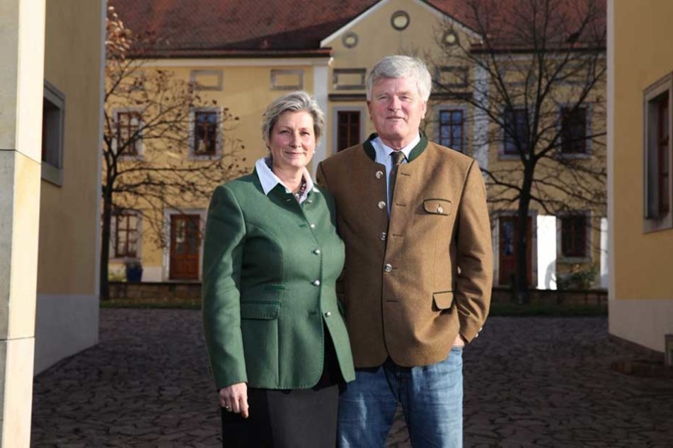Alexandra (53) und Georg Prinz zur Lippe (60) leiten das mit Abstand größte Privatweingut im im sächsischen Weinbauverband.