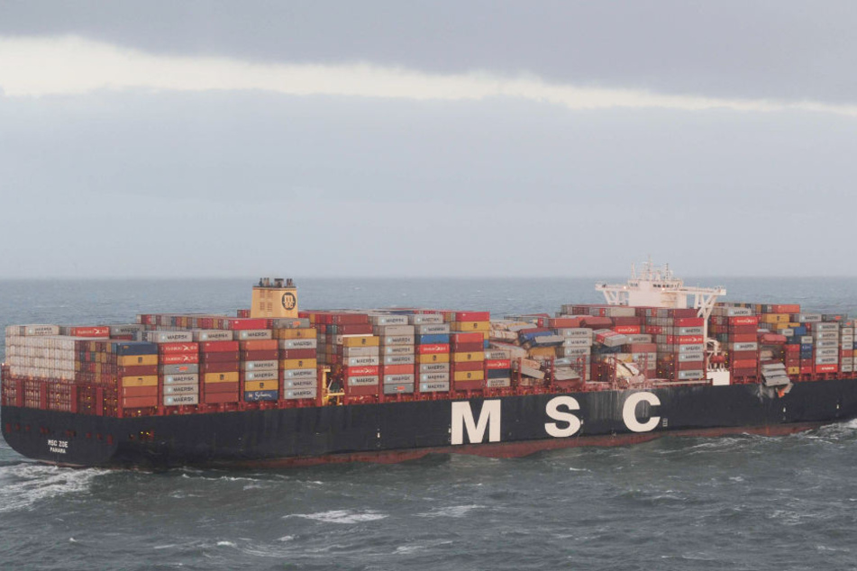 Die "MSC Zoe" hat 270 Container in der Nordsee verloren. Dutzende weitere wurden beschädigt.