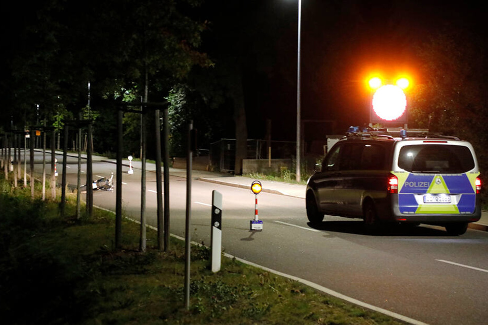 Die B174 musste nach dem Unfall kurzzeitig gesperrt werden.