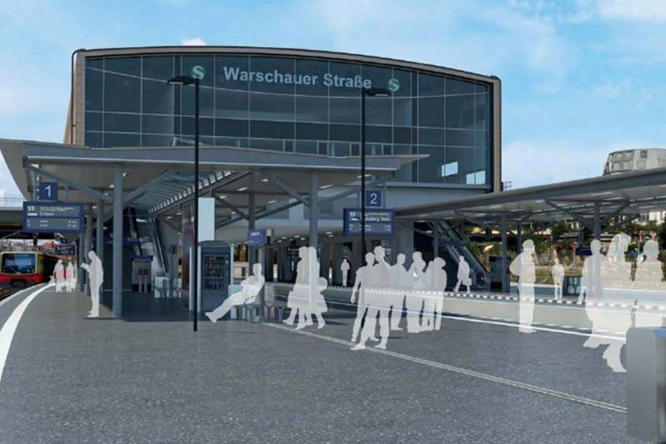 Ende 2018 soll so der fertige S-Bahnhof aussehen. Der erste Bahnsteig ist bereits fertig.