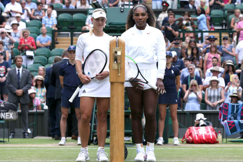 Serna Williams und Angelique Kerber vor dem Finale.