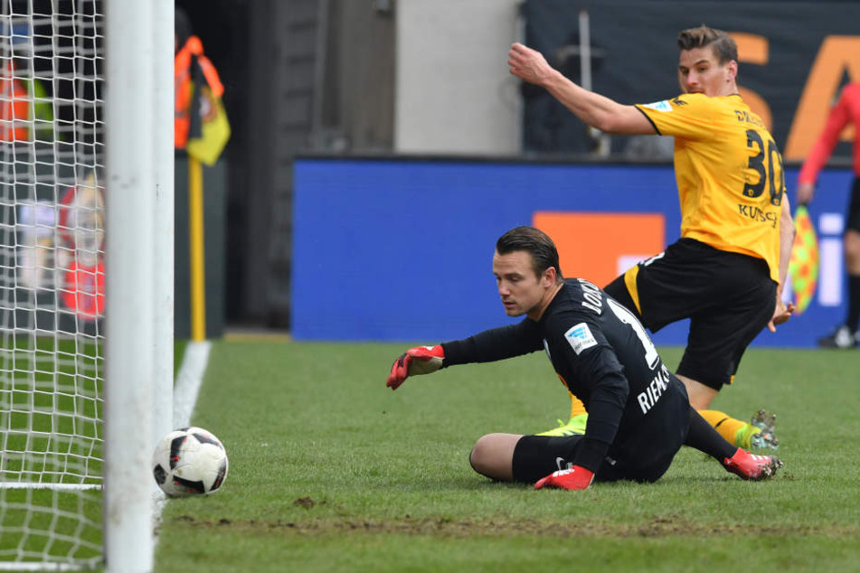 Stefan Kutschke schoss das 2:1 für Dynamo.