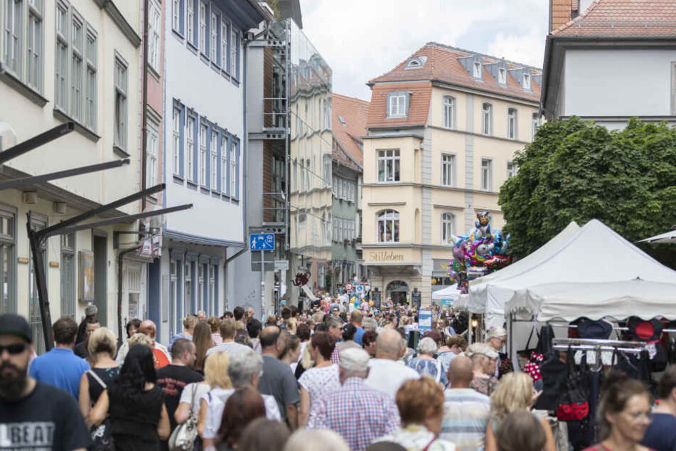 Voller Menschen war die Erfurter Innenstadt an den drei Tagen.