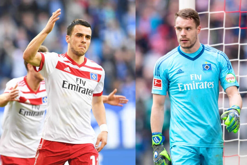 Filip Kostic (l) und Christian Mathenia (r) werden den Hamburger SV mit ziemlicher Sicherheit verlassen.