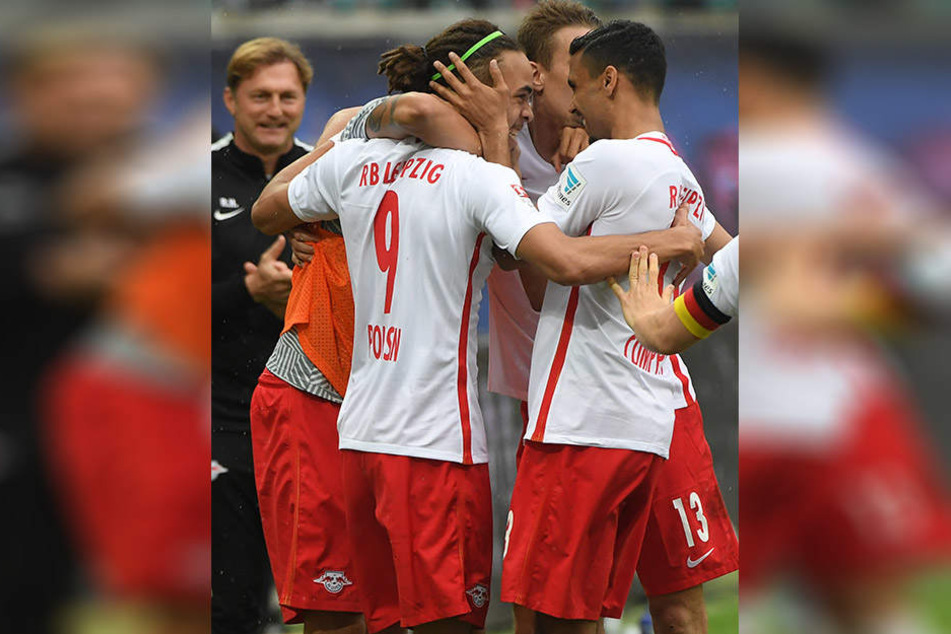 Torjubel bei den Roten Bullen: Gegen die Sportfreunde Dorfmerkingen soll sich RB über viele Tore freuen.