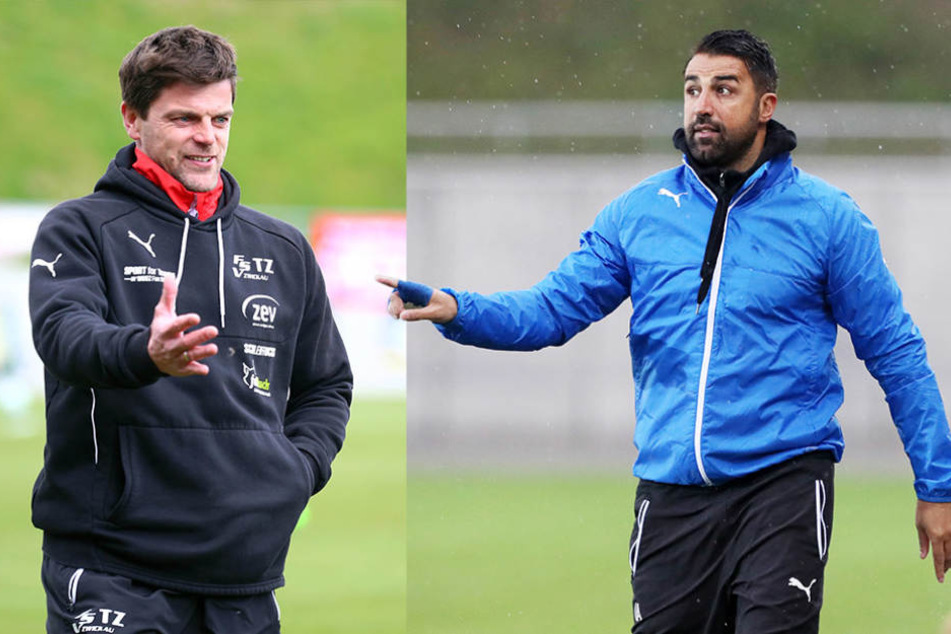 Alte Freunde: Torsten Ziegner (FSV, links) und Ismait Atalan (Sportfreunde Lotte).