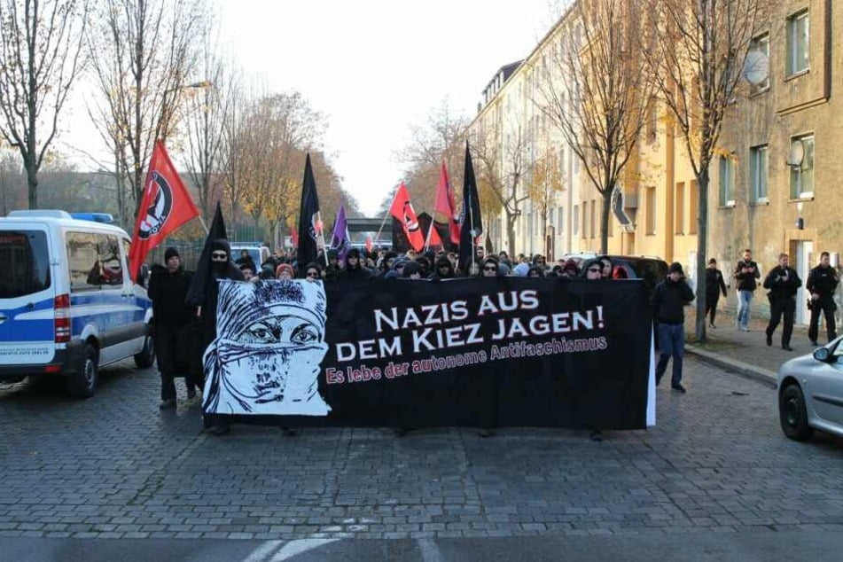 Demo gegen rechte Strukturen im Leipziger Osten.