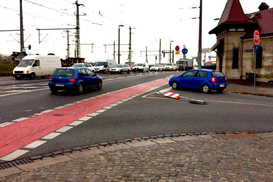 Schon 31 Mal musste dieses Stopschild nahe der Dresdner Innenstadt dran glauben.
