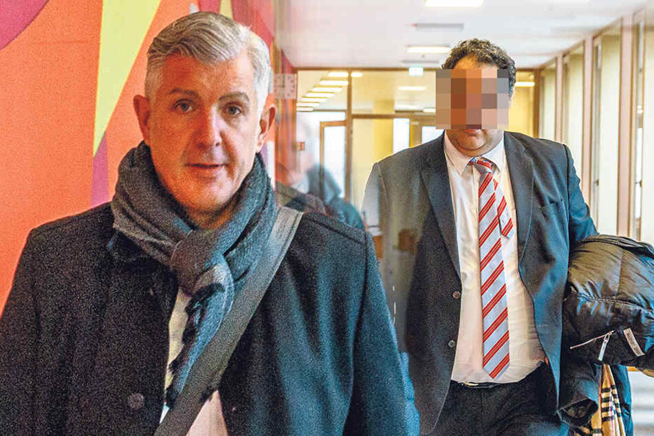 Kewan Kadkhodai (51, links) und sein Bruder Mohsen (44) auf dem Weg zum Amtsrichter.