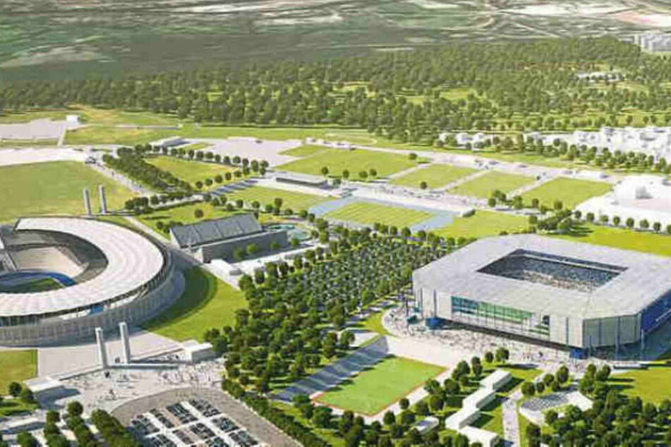 Hertha könnte womöglich bald direkt neben dem Olympiastadion eine neue Heimstätte haben.
