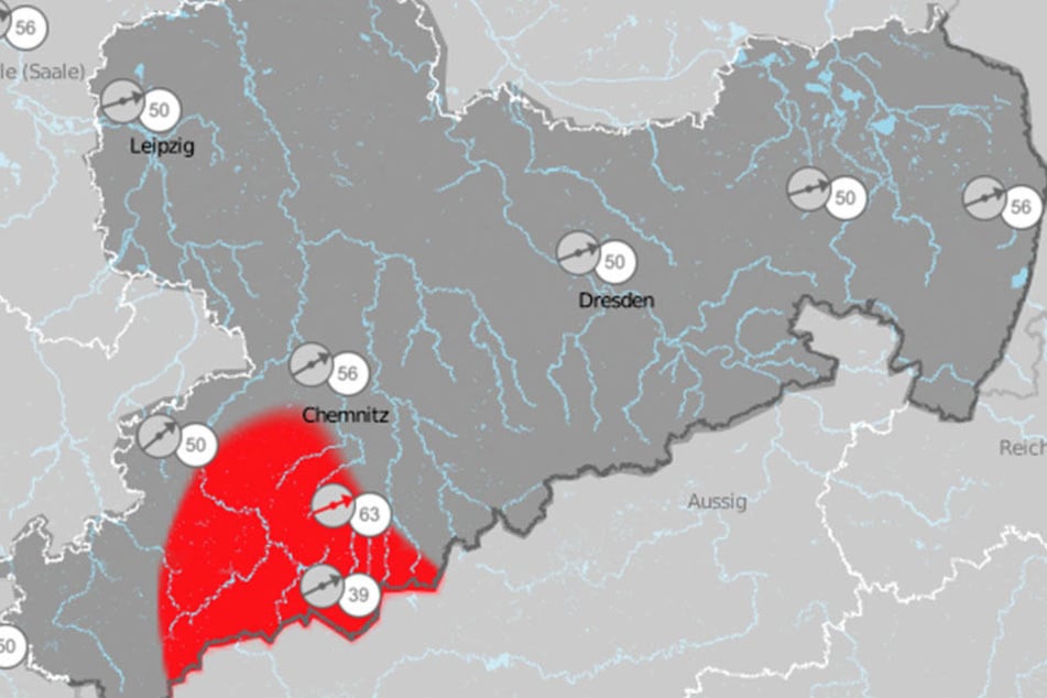 In Sachsen und Thüringen bleibt es auch am Wochenende stürmisch.