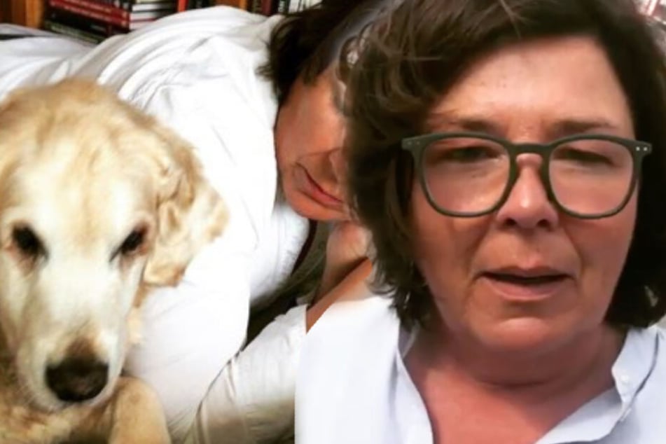 Vera Int-Veen beklagt den Tod ihrer Hündin Emma. (Bildmontage)