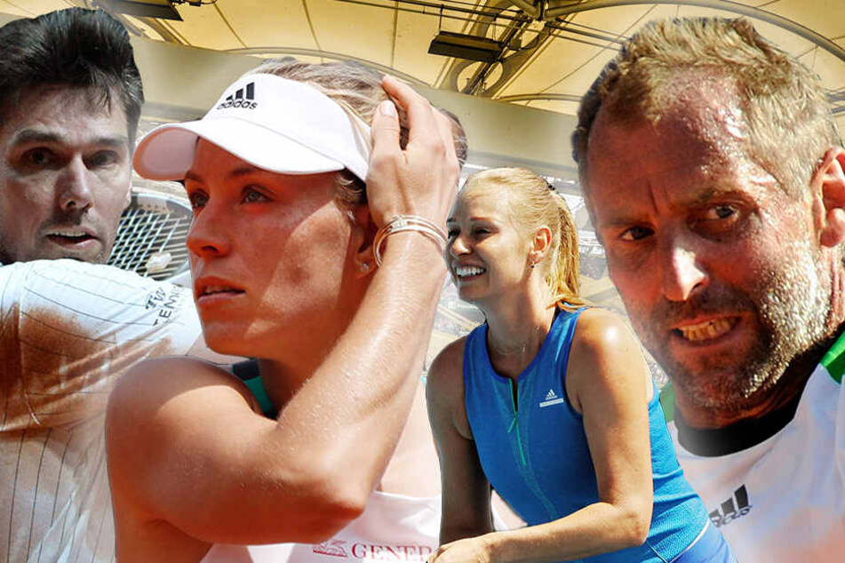 Legenden unter sich: Michael Stich, Angelique Kerber, Barbara Schett und Thomas Muster (v. li.).