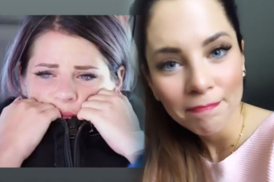 Jenny erinnerte sich auch an ihre Todesangst vor dem Fallschirmsprung (links). (Screenshots/Fotomontage)