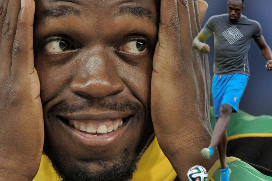 Usain Bolt will die Fußball-Karriere vorantreiben. (Bildmontage)