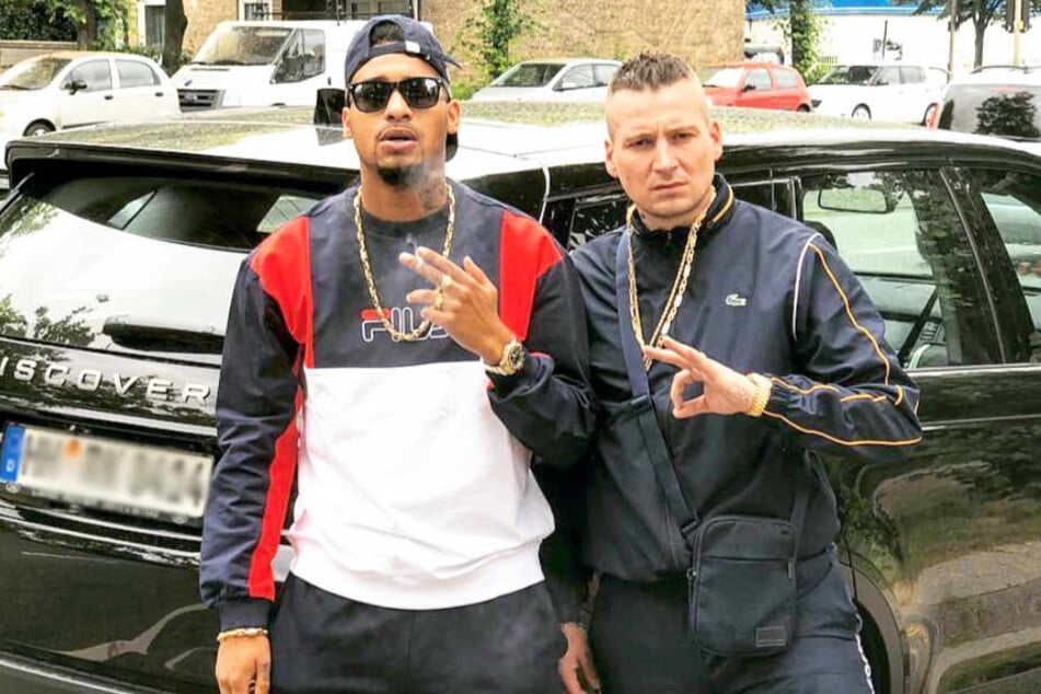 Rapper Maxwell (l) zusammen mit LX.