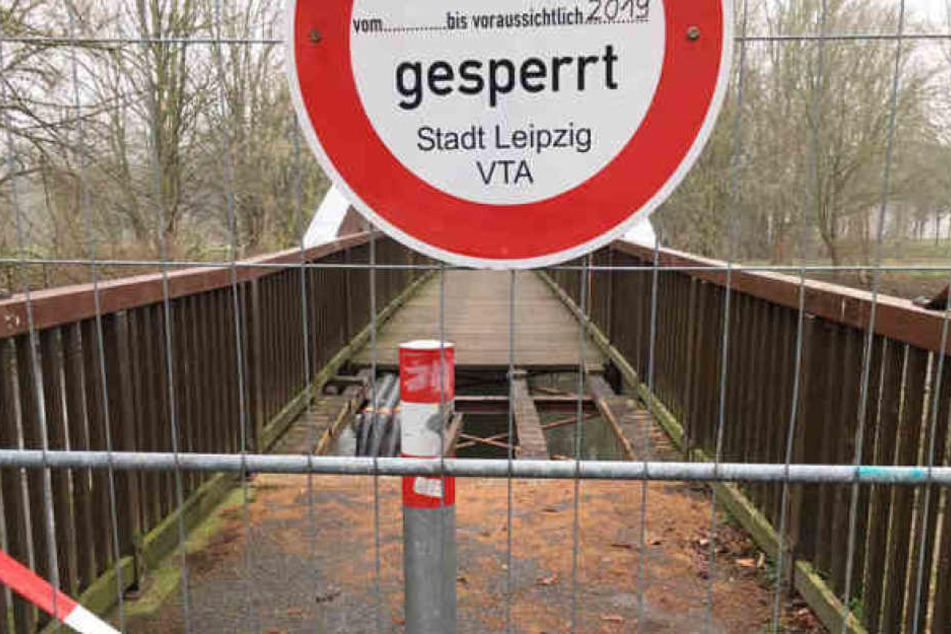 Bis zum Abschluss der Bauarbeiten soll die Brücke gesperrt bleiben.