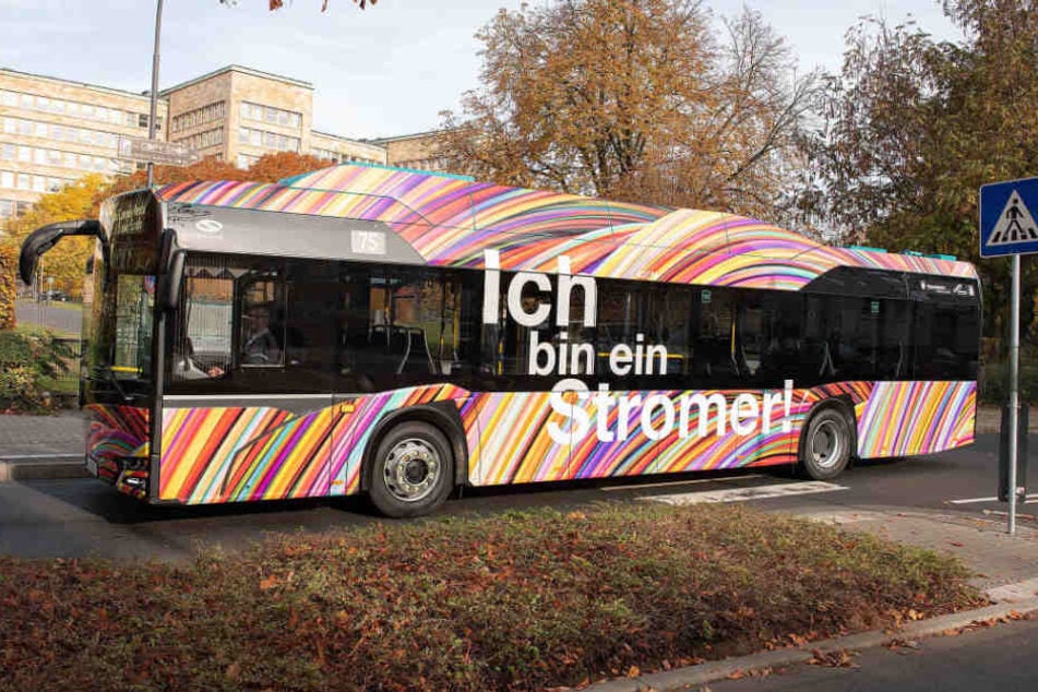Umweltfreundlich und bunt dazu: So sieht die Linie 75 aus.