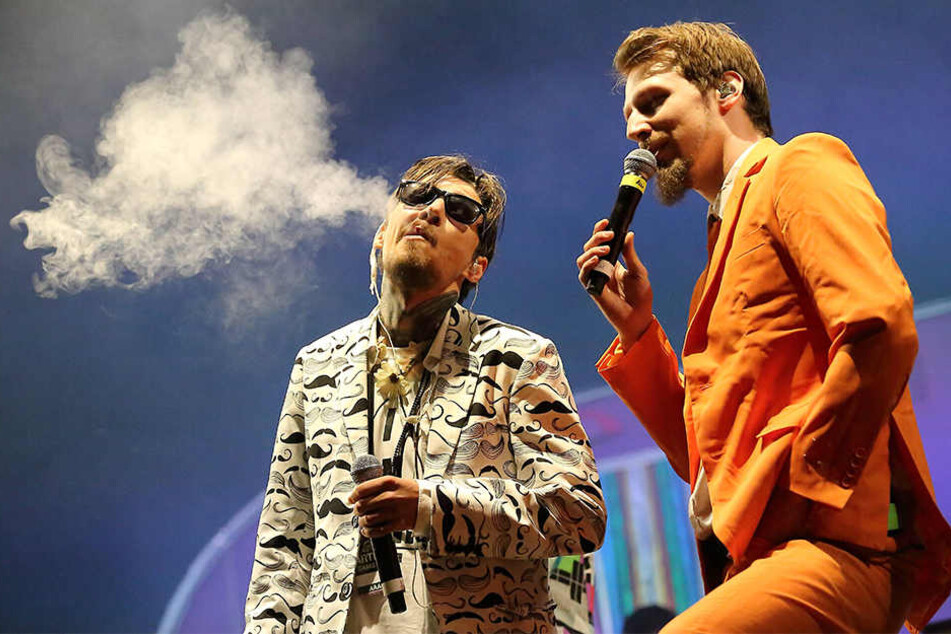 Timi Hendrix und Alligatoah (re.) gehören zu der vierköpfigen Trailerpark-Band.