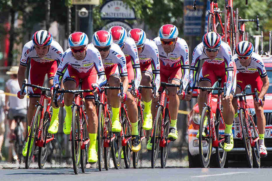Die Fahrer des Radsportteams Katusha waren wegen ihrer Doping-Vergangenheit sehr umstritten.