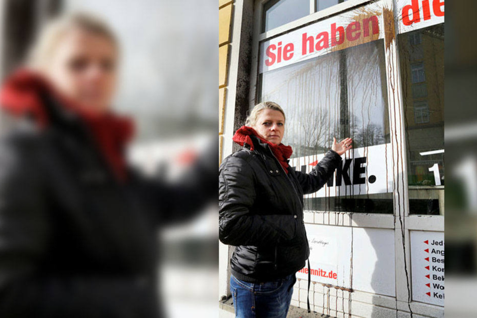 Linken-Politikerin Susanne Schaper (40) musste nach mehreren Anschlägen ihr Büro auf dem Sonnenberg räumen.