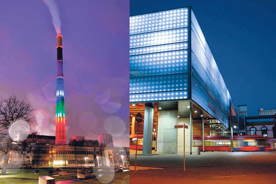 Unser Lulatsch erstrahlt bald in bunten Farben. Beim Hauptbahnhof dauert‘s noch
etwas. Grau und Schwarz: So sieht die LED-Fassade am Hauptbahnhof derzeit jeden Abend
aus.