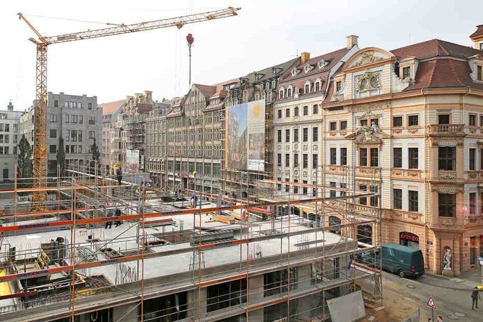 Die Wohnungsneubauten in Sachsen und Sachsen-Anhalt decken den Bedarf nicht ab (hier Neubau am Brühl, Leipzig)