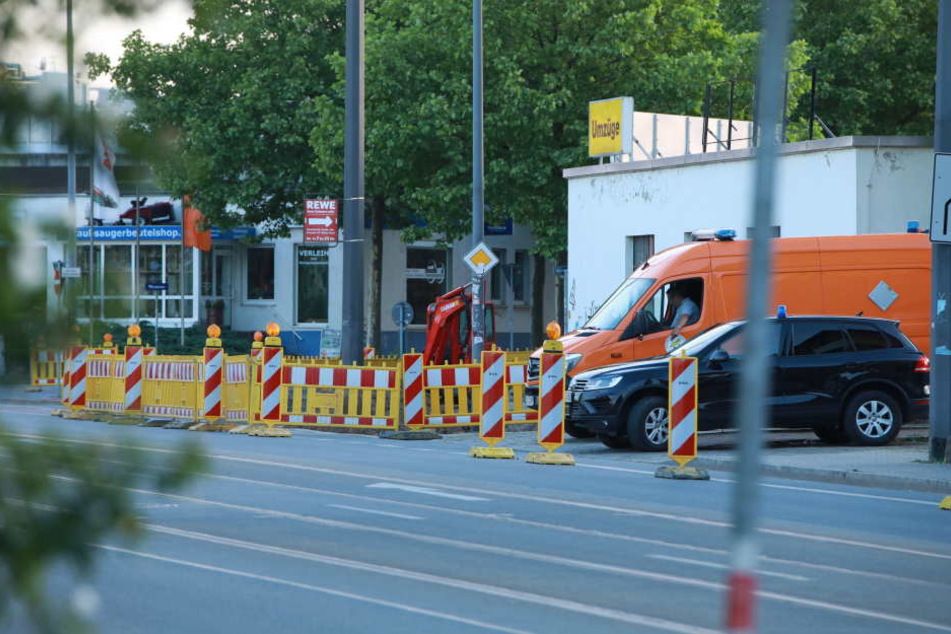 In dieser Baustelle wurde die Weltkriegsbombe am Dienstag entdeckt.