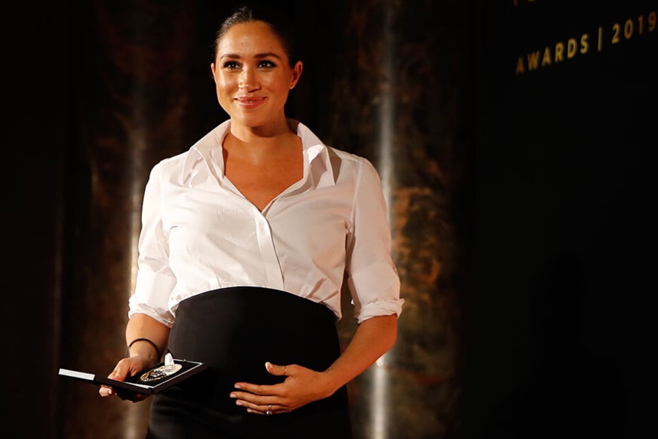 Die hochschwangere Meghan, Herzogin von Sussex.