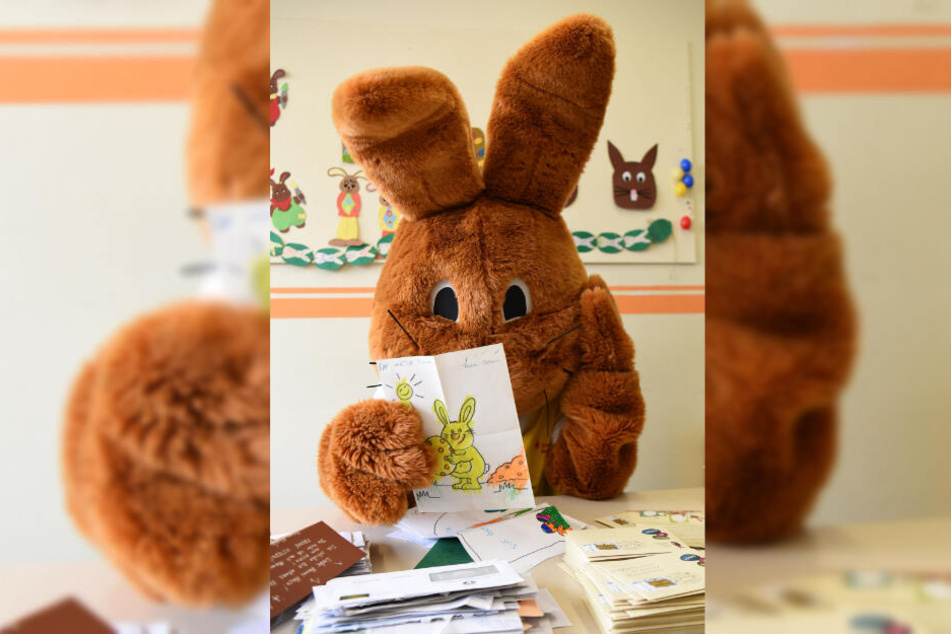 Der Osterhase konnte gar nicht glauben, wieviele Briefe ihm von Kindern aus aller Welt geschickt worden.
