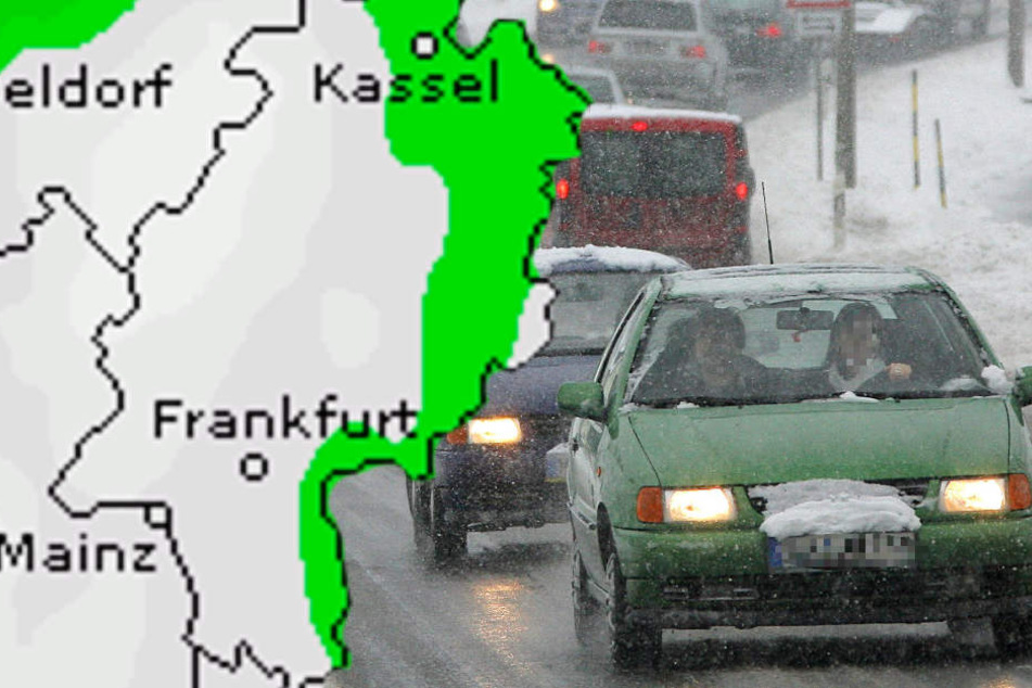 In Hessen muss am Donnerstag mit glatten Straßen gerechnet werden (Symbolbild).