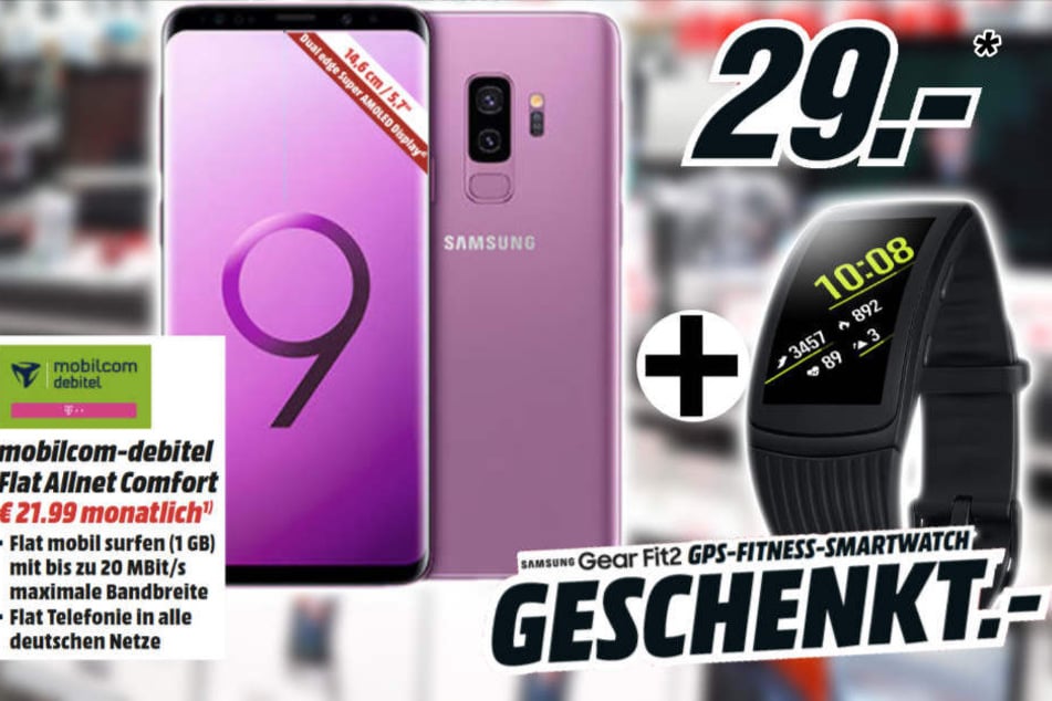 Bis zum 10. Dezember bekommt Ihr zum Galaxy S9 eine Smartwatch für 149 Euro geschenkt!