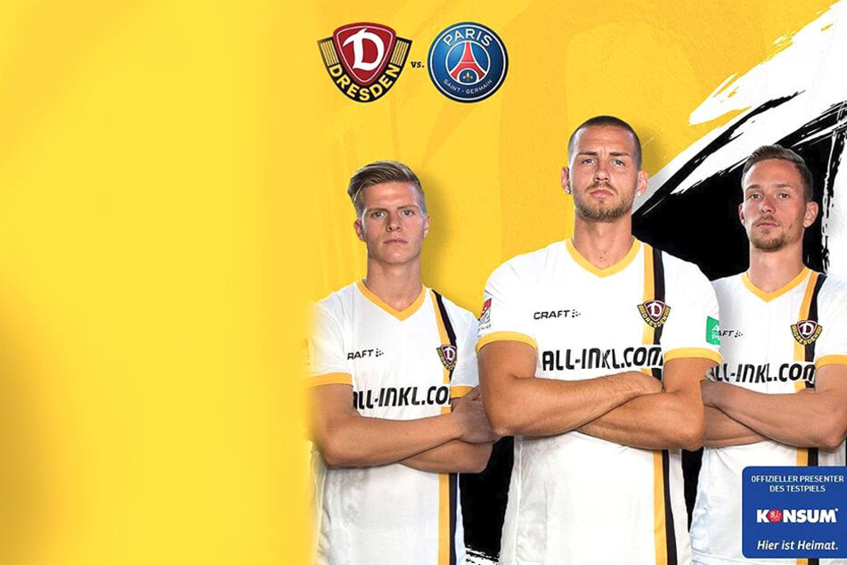 Dzenis Burnic, René Klingenburg und Jannik Müller bei der Trikot-Präsentation. Was stimmt hier nicht?