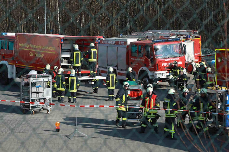 Auf einem Firmengelände in Klipphausen traten giftige Dämpfe aus.