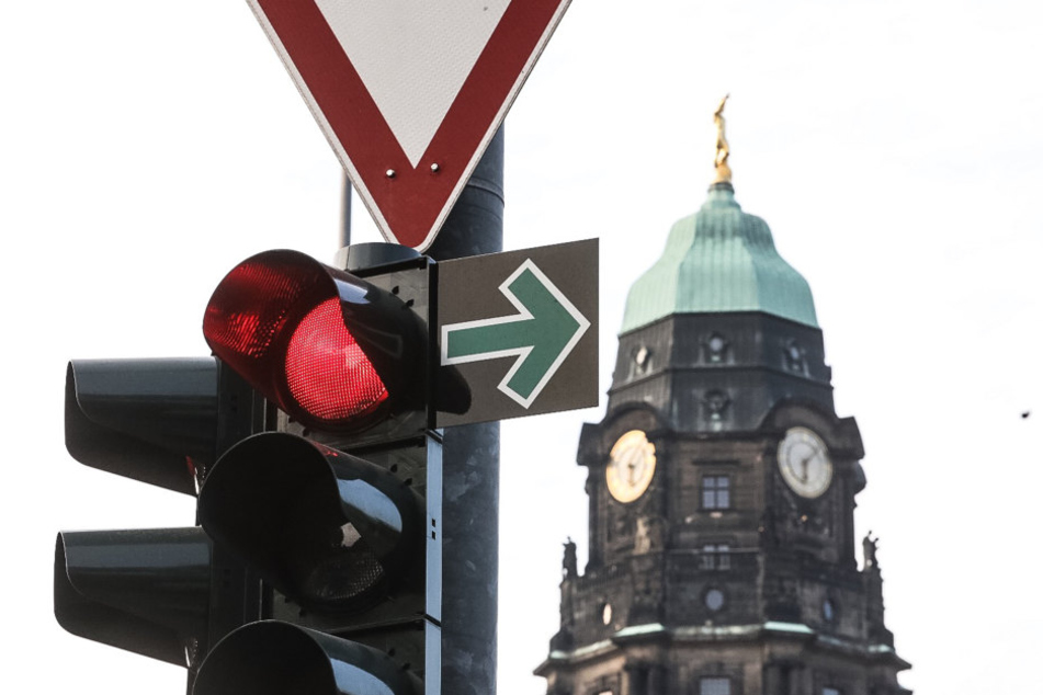 In Dresden gibt es 252 Grünpfeile - so viele wie in keiner anderen Stadt.