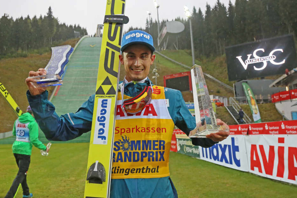 Maciej Kot war nach dem Sieg sichtlich erleichtert.