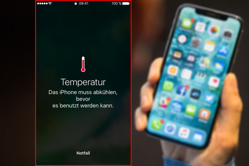 Wenn diese Temperatur-Warnung auf dem iPhone-Display erscheint, sollte man schnell handeln.