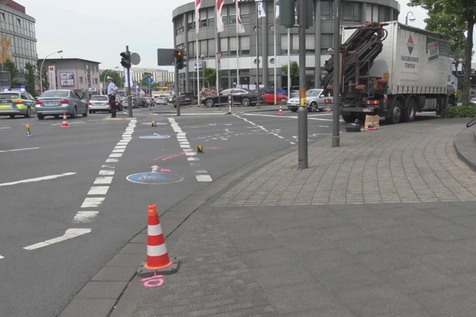 Der Kreuzungsbereich in Bonn, an dem das Unglück geschah.