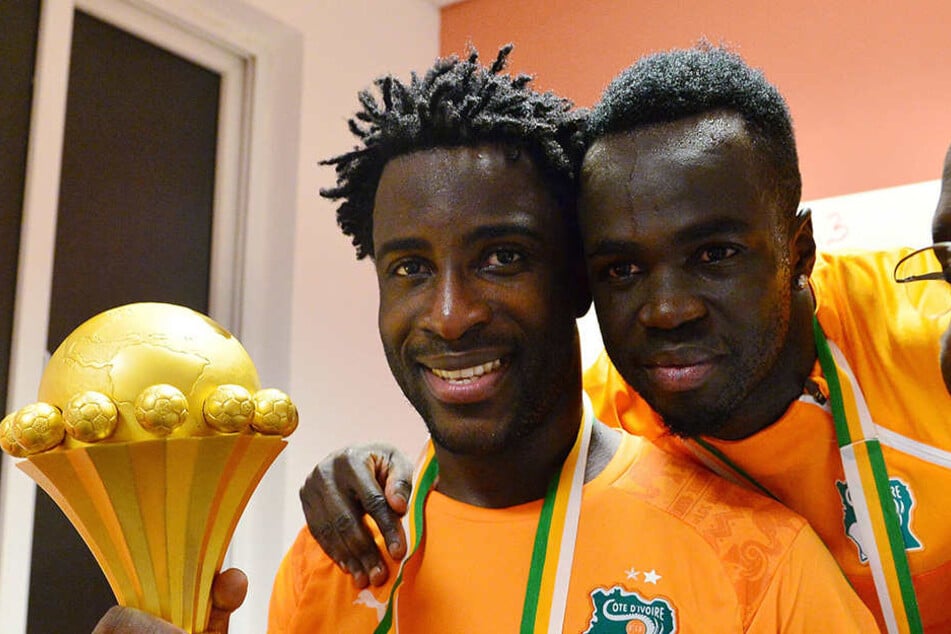 Tioté (re.) gewann mit der Elfenbeinküste 2015 den Africa-Cup.