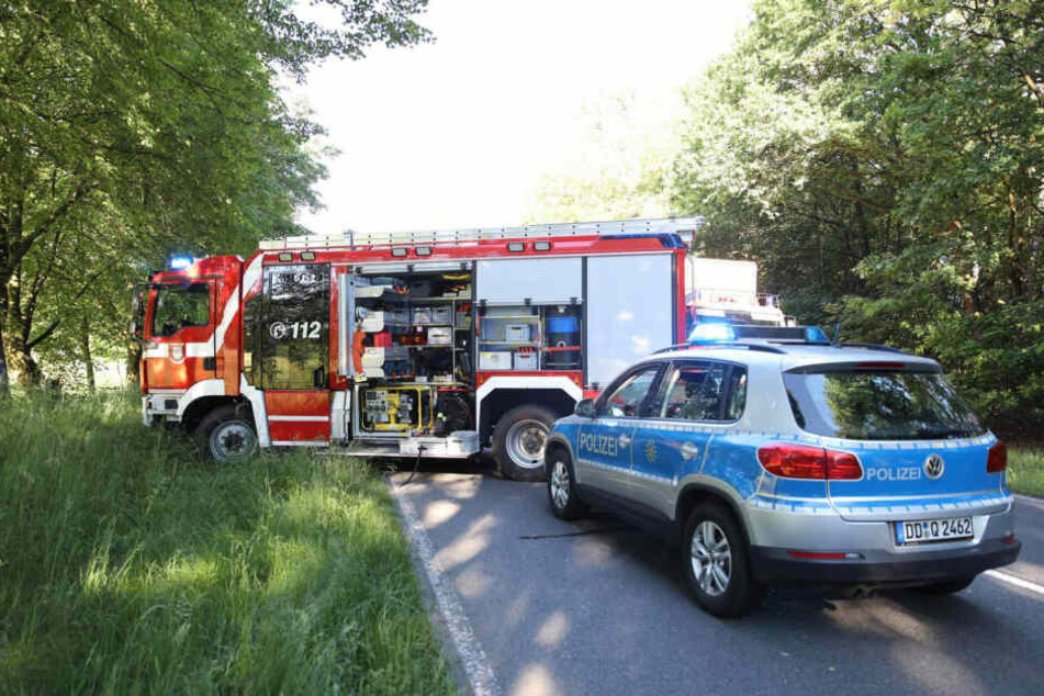 Aktuell laufen noch die Bergungsarbeiten, weshalb die B97 noch voll gesperrt ist.