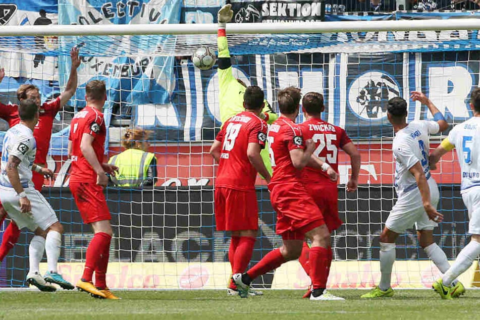 Das 3:1 für Duisburg durch Enis Hajri (3).