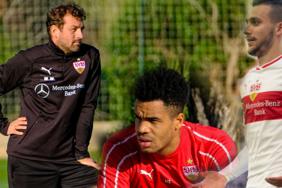 Nach der Suspendierung von Anastasios Donis (r.): Didavi (m.) lobt VfB-Coach Weinzierl für straffere Führung.