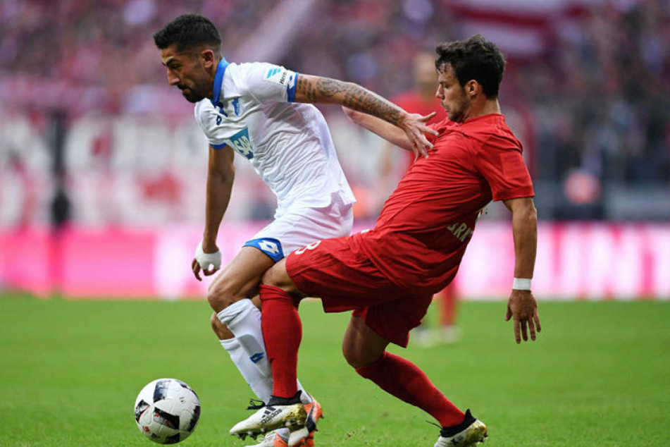 Hoffenheim-Torjäger Kerem Demirbay (li.) im Spiel am Sonnabend gegen die Bayern.